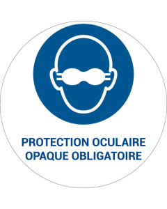 Panneau pictogramme Protection oculaire opaque obligatoire