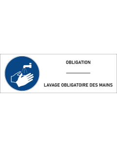 Signalétique lavage obligatoire des mains