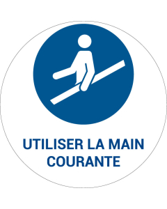 Panneau pictogramme Utiliser la main courante