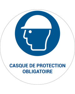 Panneau pictogramme Casque de protection obligatoire
