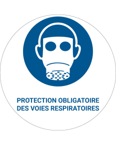 Panneau pictogramme Protection obligatoire des voies respiratoires
