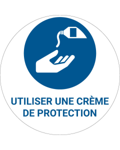 Panneau pictogramme Utiliser une crème de protection