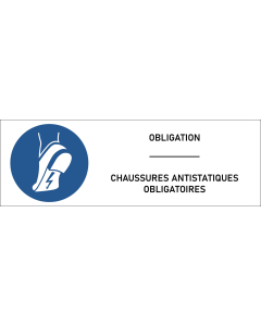 Panneau Chaussures antistatiques obligatoires