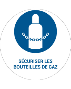 Panneau pictogramme Sécuriser les bouteilles de gaz
