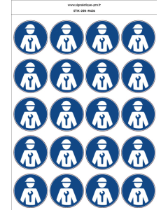 Autocollants  Intervention d'un technicien Mécanique obligatoire - M406 norme iso 7010 – par Lot de 20