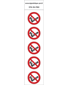 Panneau Interdiction de fumée 5N  