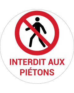 Panneau pictogramme Interdit aux piétons
