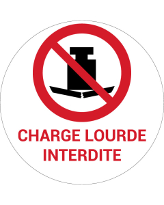 Panneau pictogramme Charge lourde interdite
