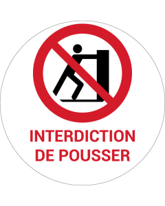 Panneau pictogramme Interdiction de pousser
