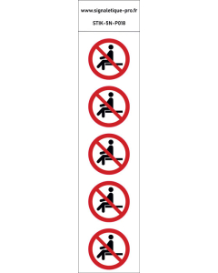 Panneau Interdiction de s’asseoir 5N