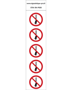 Panneau Ne pas faire de nœuds avec la corde 5N