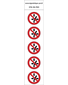 Panneau Ne pas modifier la position de l’interrupteur 5N
