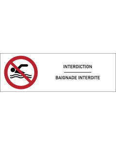 Signalétique  Baignade interdite