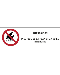 Signalétique  Pratique de la voile interdite