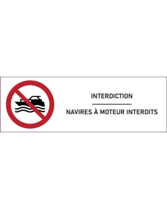 Signalétique Navires à moteur interdits