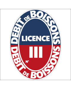 Panneau Débit boissons licence III