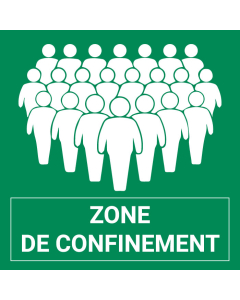 Pictogramme Panneau Zone de Confinement