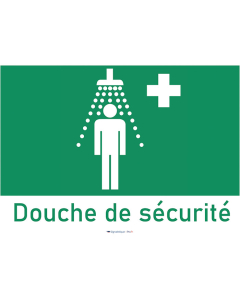 Pictogramme Douche de Sécurité ISO 7010 – E012 avec Texte