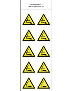 Panneau Autocollants Danger batterie – 10N