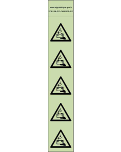 Panneau Autocollants photoluminescents Danger batterie – 5Ph