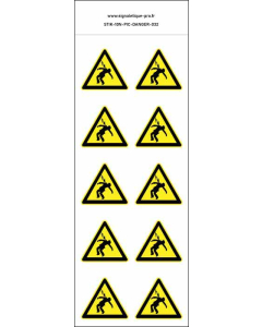 Panneau Autocollants Danger électrocution – 10N