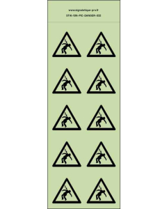 Panneau Autocollants photoluminescents Danger électrocution – 10Ph
