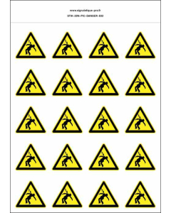 Panneau Autocollants Danger électrocution – 20N