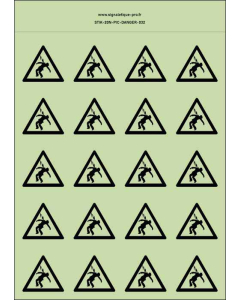 Panneau Autocollants photoluminescents Danger électrocution – 20Ph