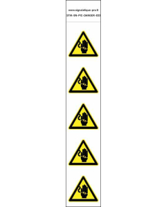 Panneau Autocollants Danger électrocution des mains – 5N