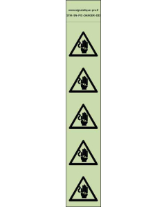 Panneau Autocollants photoluminescents Danger électrocution des mains –  5Ph