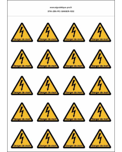 Panneau Autocollants Danger de mort – 20N