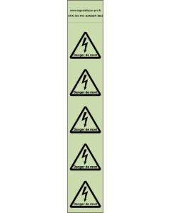 Panneau Autocollants photoluminescents Danger de mort – 5Ph