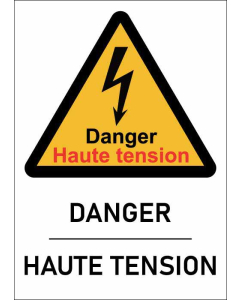 Panneau Danger de mort haute tension format A