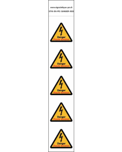 Panneau Autocollants Danger de mort haute tension – 5N
