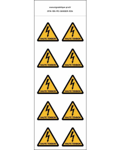 Panneau Autocollants Danger de mort haute tension 2 – 10N