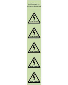 Panneau Autocollants photoluminescents Danger de mort haute tension 2 – 5Ph