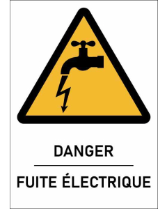 Panneau Fuite électrique format A