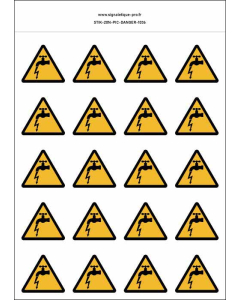Panneau Autocollants Fuite électrique – 20N