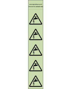 Panneau Autocollants photoluminescents Fuite électrique – 5Ph