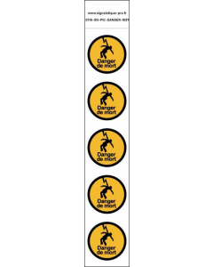 Panneau Autocollants Danger de mort par électrocution 2 – 5N