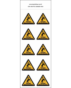 Panneau Autocollants Danger électrocution – 10N