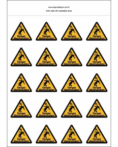 Panneau Autocollants Danger électrocution – 20N