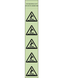 Panneau Autocollants photoluminescents Danger électrocution –  5Ph