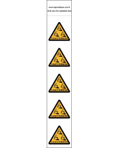 
Panneau Autocollants Danger local à batteries – 5N