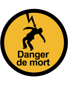 Panneau Danger de mort par électrocution 2