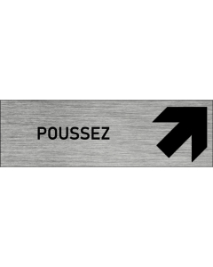 Plaque de porte poussez