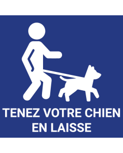 Pictogramme Tenez votre chien en laisse