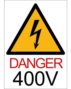 Pictogramme danger électrique-400v