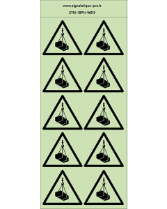 Autocollants photoluminescents  Charges suspendues 10Ph