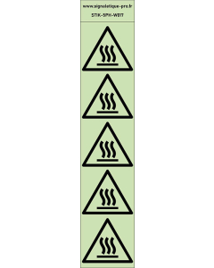 Autocollants photoluminescents  Surface chaude 5Ph